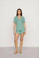 Gisele Relaxed Short PJ Set Seagrass White