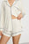 Gisele Long Sleeve Short PJ Set Ivory Navy