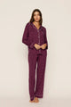 Gisele Printed Modal Long PJ Set Starlight Wildberry Ivory