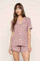 Gisele Printed Modal Relaxed Short PJ Set Animal Instinct Woodrose