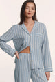 Nautico Long PJ Set Classic Stripe Slate