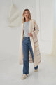 Palma Maxi Cardigan in Ivory Stripe