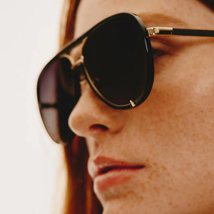 High Profile Sunnies in Black Gold Smoke