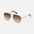 High Key Sunglasses in Brown Gold