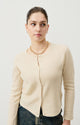 Raxow Button Cardigan in Nude