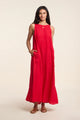 Reta Woven Linen Sleeveless Maxi Dress