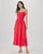 Kenzie Geo Eyelet Dress Scarlet