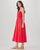 Kenzie Geo Eyelet Dress Scarlet