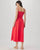 Kenzie Geo Eyelet Dress Scarlet