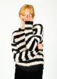 Kimberly Stripe Sweater in Black Blush