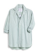 Shirley Oversized Button Up in Green Stripe