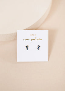 Sapphire Offset Trio Stud Stack