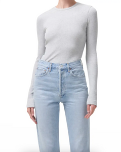 Alma Shrunken Rib Crewneck Long Sleeve