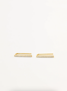 Pave Ear Climber White