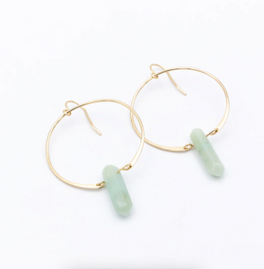 Amazonite Hoops