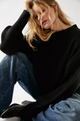 Easy Street Pullover Crop Black