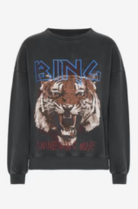 Bing Tiger Sweatshirt Washed Black