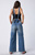 Field Of Flowers Wide Leg Overalls Johnny Blue