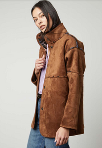 Laila Printed Sherpa Jacket Reversible