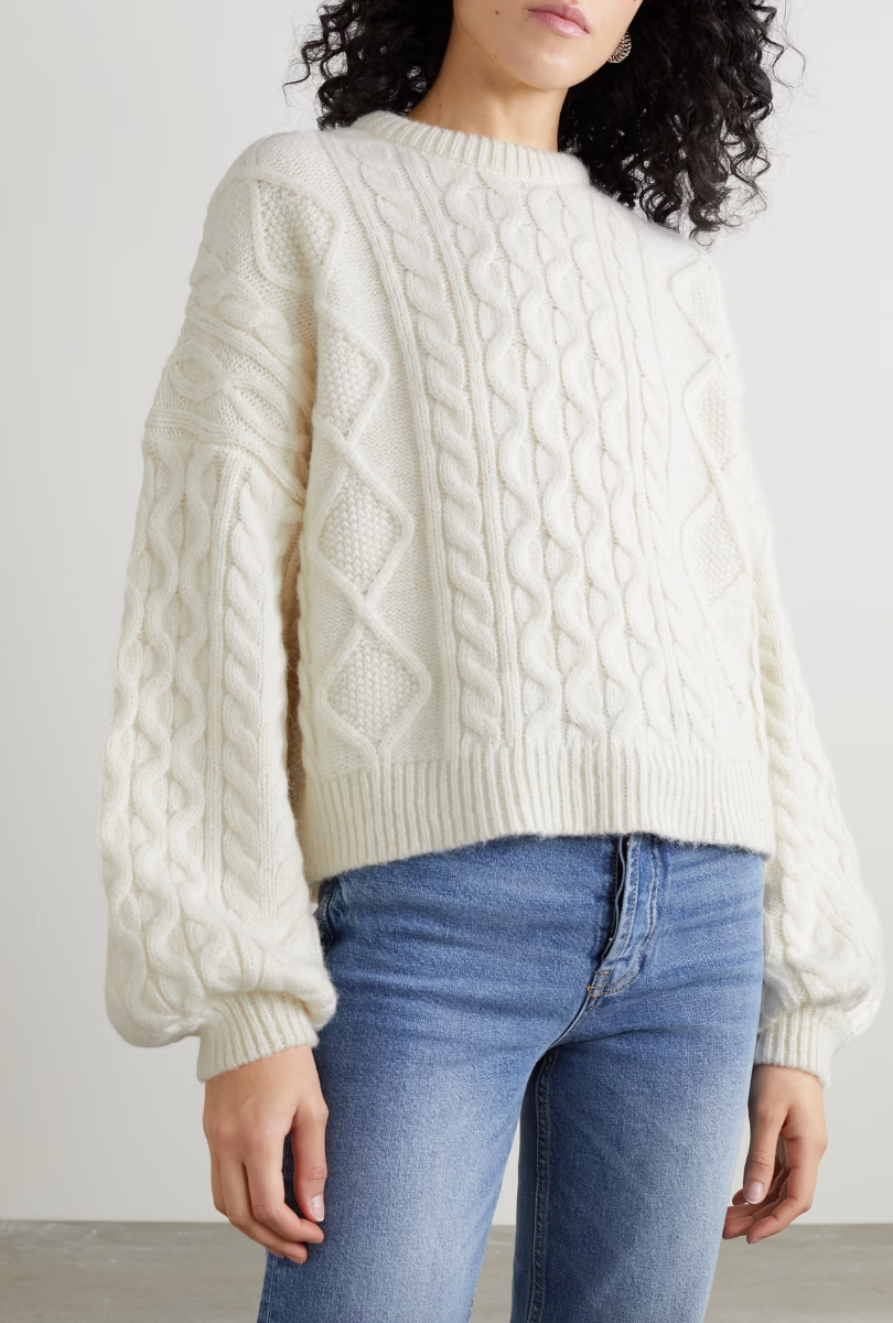 ANINE BING Irina Sweater in Ivory