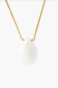 Pear Pendant Necklace Moonstone