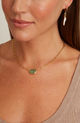 Kyanite Tab Pendant Necklace Green Kyanite