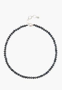 Rondelle Necklace Mystic Black Spinel