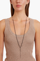 NS-10755 Dagger Talisman Necklace Black Spinel