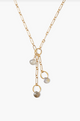 NG-14985 Paper Clip Chain Labradorite Briolette Necklace