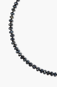 Mystic Black Spinel Rondelle Necklace