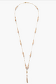 Labradorite Champagne Gold Pearl Layering Necklace