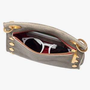 Tony Small Pewter Brushed Gold Red Zip