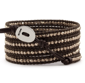 BS-1289 Leather Wrap Bracelet Bronze Special