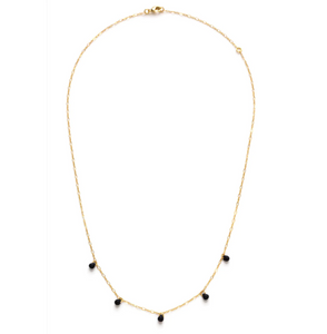 Five Graces Necklace Gold Black
