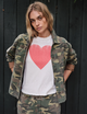 Boxy Heart Tee in Cream