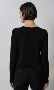 Pacifica Long Sleeve Crew in Black