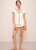 Frida TENCEL™ Modal Shortie Short PJ Set in Ivory/Navy