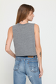 Elevated Eye Callie Crop Tank in Heather Grey