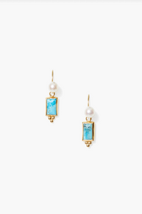 EG-5758 Turquoise Pearl Earrings