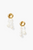 EG-5764 Gold Coin Pearl Earrings