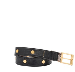 Charlie Reversible Belt in Black Snake