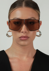 Juno Sunglasses in Gold Brown