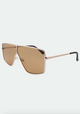 Juno Sunglasses in Gold Brown