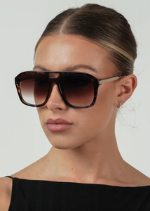 Reina Sunglasses in Tort Brown Fade