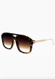 Reina Sunglasses in Tort Brown Fade