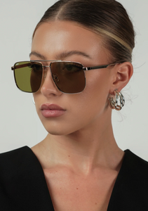 Sorrento Sunglasses in Gold Green