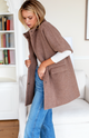 Layering Jacket in in Latte Wool Mohair