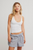 Seamless Vneck Cami in White