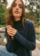 Simone High Neck Sweater in Navy