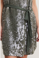 Katherine Sequin Dress in Gunmetal